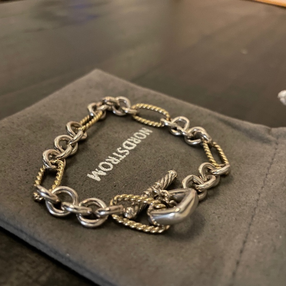 David Yurman Figaro Silver and Yellow Gold Bracelet
